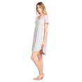 thumbnail image 2 of Casual Nights Women's Rayon Short Sleeve Dot Dorm Sleepwear Nightshirt - Grey - Large, 2 of 2