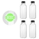 thumbnail image 2 of EeaseMX UKCOCO - 4 recipientes vacíos de plástico PET con tapas para bebidas, zumos y zumos (tapas negras), 2 of 7