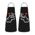 thumbnail image 2 of tredstone 2piece Cute Aprons For Women Cooking Set For Couples And Easy To Clean Gift Idea Aprons For Cooking Black I, 2 of 6