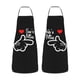 thumbnail image 1 of Matsuzay 2 unids/set lista de embalaje conjunto de delantal de cocina para parejas Idea de regalo para parejas fácil de limpiar y regalos Cocina y Comedor Negro I, 1 of 6