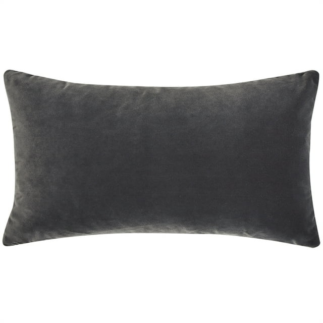 Jennifer Taylor Home Plume 22" Feather Down Lumbar Throw Pillow Storm Gray