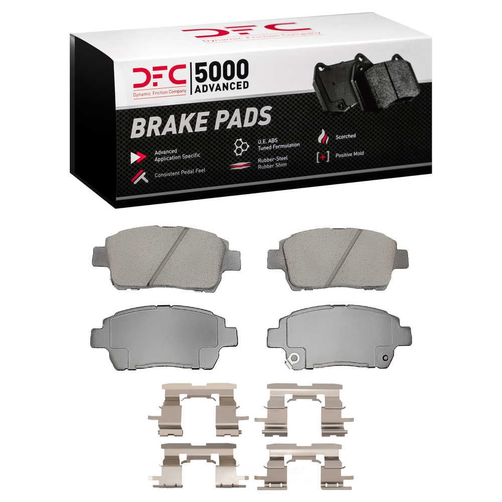 Dynamic Friction Company 1552-0822-01 DFC 5000 Advanced Brake Pads - Ceramic and Hardware Kit - OE