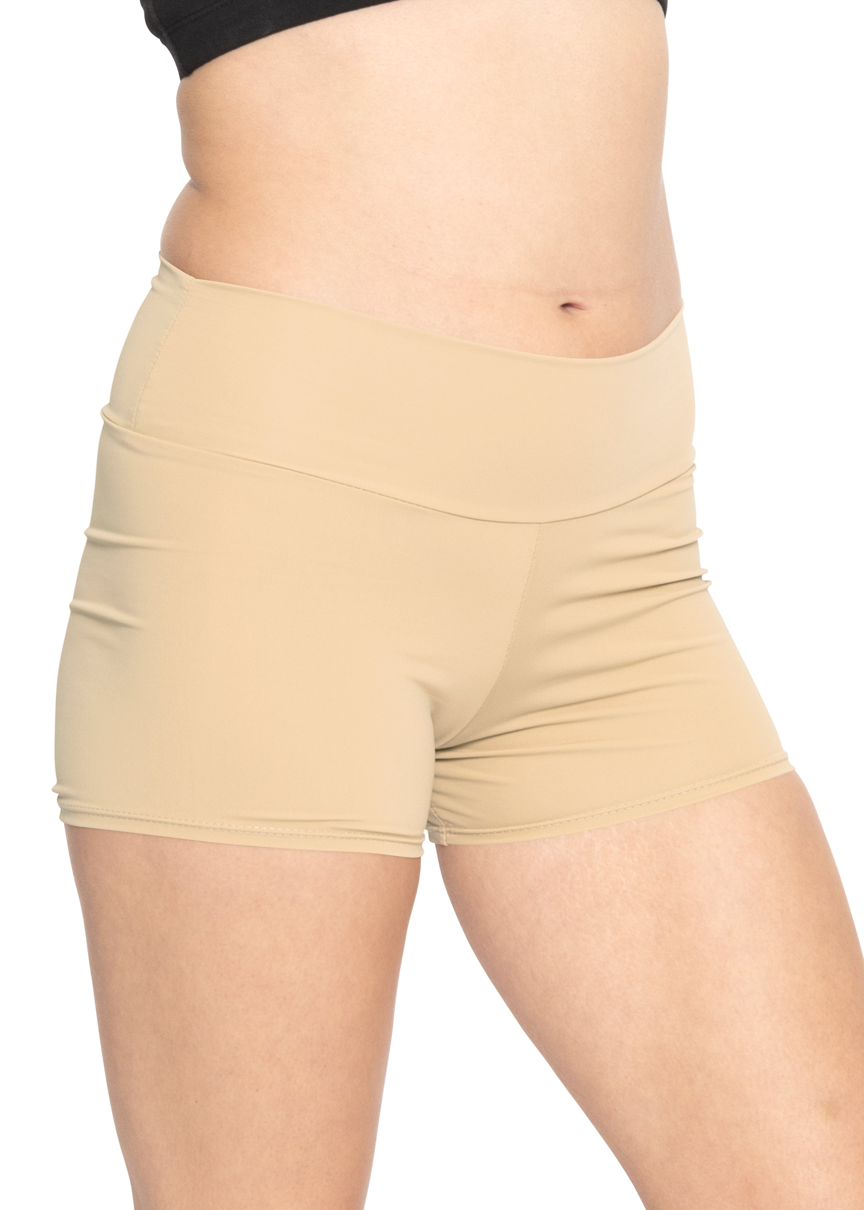 Women's, Girl's and Plus Size Stretch Performance High Waist Athletic Booty  Shorts - Walmart.com