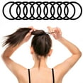 thumbnail image 4 of Teissuly 50 PC No-metal Hair Elastics Hair Ties Ponytail Holders Hair Bands,4mm Black Elastics Hair Ties Small Hair Ties, 4 of 9