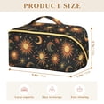 thumbnail image 4 of FORMRS Makeup Bag Travel Cosmetic Organizer for Women Fold Flat Zipper Pouch with Handle, Sun Moon and Stars Pattern, 4 of 8