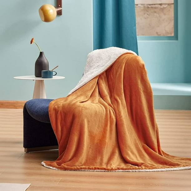 Orange throws for sofa sale