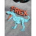 thumbnail image 4 of FOCUSNORM Dinosaur & Letter Print Long Sleeve Hooded Sweater + Trousers, 4 of 8