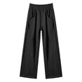 thumbnail image 4 of DHFJKG Wide Leg Sweatpants Women Casual Loose Fit Solid Color Elastic Waist Athletic Joggers Pants, 4 of 4