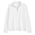 thumbnail image 4 of SUNBS Sweaters for Women Quarter Zip Mock Neck Pullover Top Long Sleeve Casual Shirt Fall Fashion Clothes, 4 of 9
