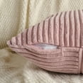 thumbnail image 4 of Fancy Homi Set of 2 Blush Pink Boho Decorative Throw Pillow Covers 18x18 inch for Living Room Bedroom Couch Bed Sofa, Modern Farmhouse Home Decor, Soft Striped Plaid Corduroy Accent Cushion Case, 4 of 5