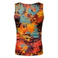 thumbnail image 5 of outfmvch tank top for men casual spring summer sleeveless printed tee shirt tank womens tops orange, 5 of 5