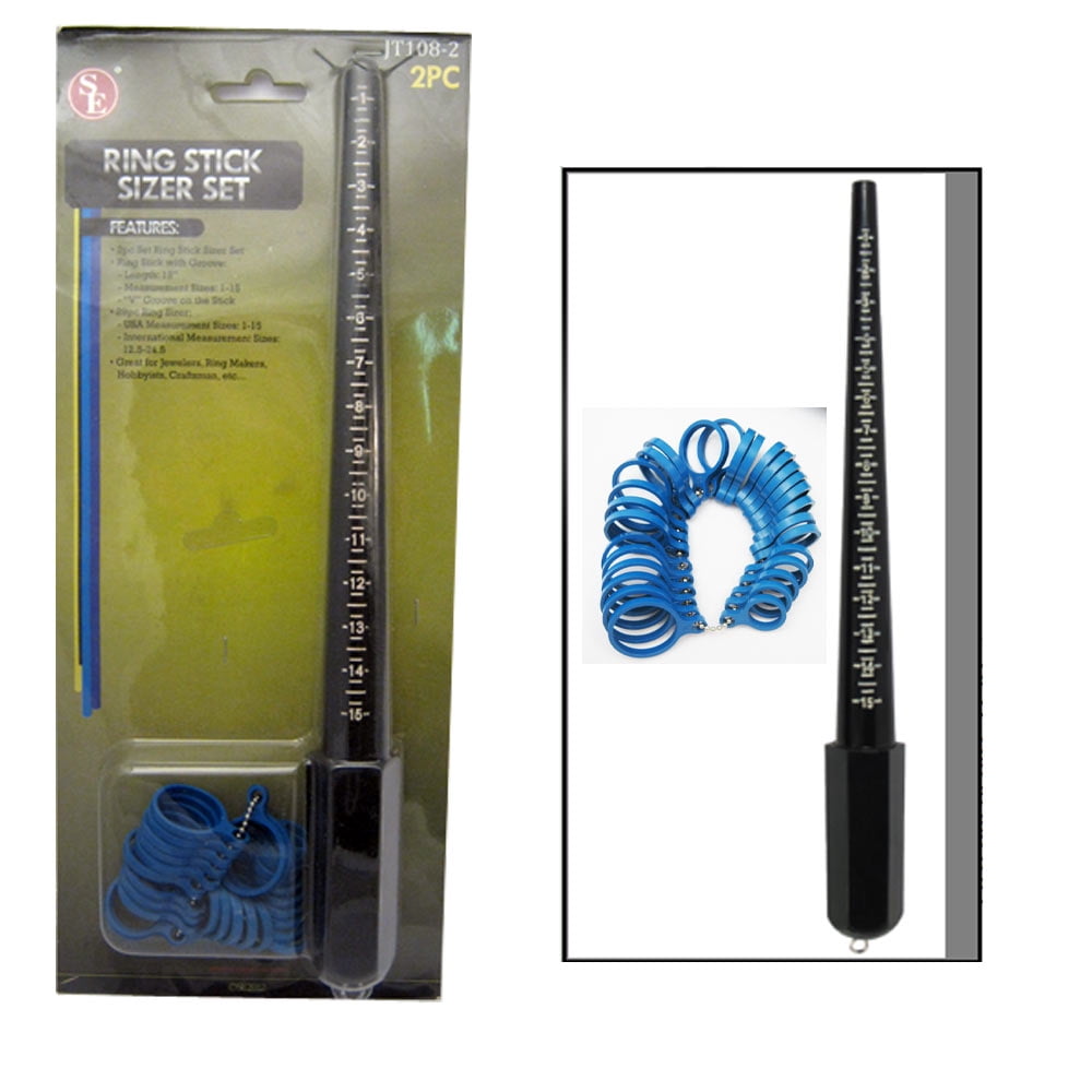 PARUU/® PLASTIC RING STICK SIZER MANDREL GROOVED SIZE 1-15 ST397