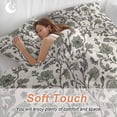 thumbnail image 5 of Sage Green Leaf Bedding 3 Piece Duvet Cover Set California King, Vintage Farmhouse Boho Pastoral Tribal Soft Microfiber Comforter Cover with Zipper Closure & Pillowcases, FadeResistant Quilt Cover, 5 of 9