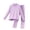 Purple, variant on PInxia Fall Unisex Clothes Girls Boys Thermal Underwear Sets High Neck Long Sleeve Tops Elastic Waisted Slim Leg Pants Comfy 2 Piece Outfits,White,13-14 Years