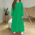 thumbnail image 4 of Posijego Girls Maxi Dress with Pockets Big Girls Crew Neck Long Sleeve Spring Casual Solid Color Dresses, 4 of 6