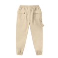 thumbnail image 7 of XAOFW Slim Fit Boys Cargo Pant With Elastic Drawstring Waist Solid Color Straight Leg Trousers Kids Back To School Jogger Pants Soft Bottom 13-14 Years, 7 of 7