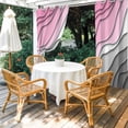 thumbnail image 2 of Pink Grey Ombre Outdoor Curtains for Patio Waterproof,Windproof Privacy Curtains with Weighted Bottom,Modern Geometric Abstract Aesthetics Cream Outside Drapes for Picnic Garage Yard 54"x84" 2 Panel, 2 of 8