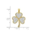 thumbnail image 2 of Yellow Plated Sterling Silver Clover Glitter Infused Heart Pendant Necklace with Chain for Women, 2 of 5