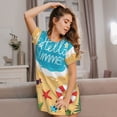 thumbnail image 3 of Lsque Hello Summer1 Pattern Nightgowns for Women Sleep Shirts Short Sleeve Nightshirt Pullover Nightdress Soft Sleepwear Relaxed Fit Nightdress, 3 of 6