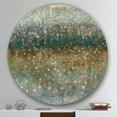 thumbnail image 2 of Designart 'Brown Rain' Geometric Metal Circle Wall Art - Disc of 36, 2 of 5