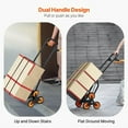 thumbnail image 3 of Choco Moon Heavy Duty Folding Hand Truck with 6 Wheels, Stair Climbing Cart for 440 lbs, Durable Hand Truck Dolly, Compact and Portable, 3 of 11