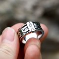 thumbnail image 2 of ZMY Home Rings Norse Symbol Rune Oath Ring Stainless Steel Viking Nordic Jewelry Ring (9), 2 of 6