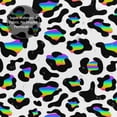 thumbnail image 5 of Shower Curtain, cute Rainbow leopard white Waterproof Fabric Plastic Shower Curtain, Drying Fast Bathroom Curtain with 9 Buttonholes, Ruffle Shower Curtain 60x72in, 5 of 8