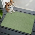 thumbnail image 6 of Vintage Forest Green Entryway Rug 2x3 Area Rug Washable Indoor Doormat Small Bathroom Rugs Low Pile Accent Throw Rugs Farmhouse Retro Solid Color Linen Texture Floor Carpet for Kitchen Bedroom, 6 of 8