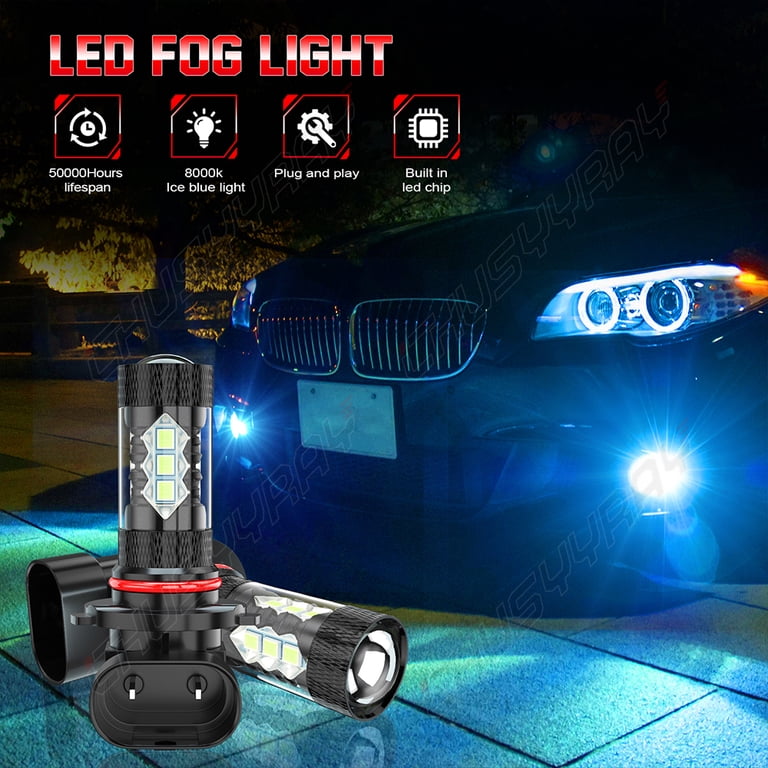 4-Piece 8000K LED Bulb Kit For Ford F-150 (2005-2007) - High/Low Beam + Fog Light Replacement
