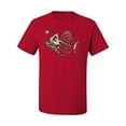 thumbnail image 2 of Wild Bobby, Funny Fishbone Skeleton Angler Fish, Animal Lover, Men Graphic Tees, Red, 5XL, 2 of 3