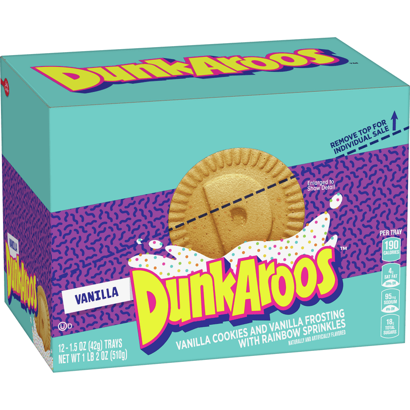 Dunkaroos 12 Pack Snack Vanilla Creme Rainbow Sprinkles *IN HAND *SHIPS ASAP 