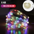 thumbnail image 3 of Guirnalda de luces LED de cobre con USB, resistente al agua, de 1, 3, 5 y 10 m, para Navidad, bodas, fiestas, vacaciones, 3 of 5