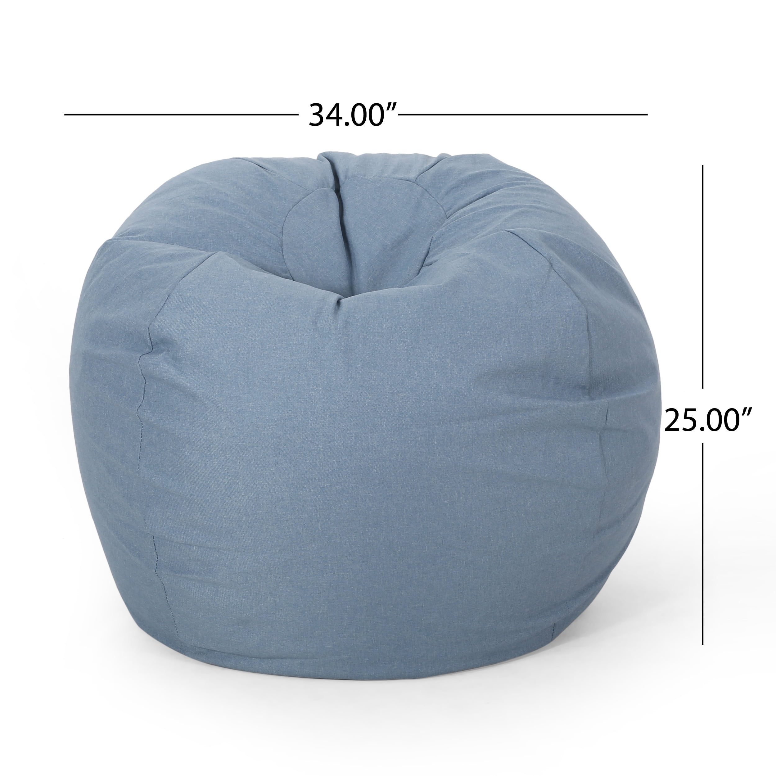 Noble House McMullen Fabric 3 Foot Bean Bag, Teal