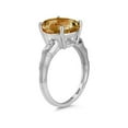 thumbnail image 2 of SZUL Women's 3.97 Carat  Citrine  and Diamond Ring in 14K White Gold, 2 of 3