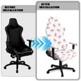 thumbnail image 5 of Xixirimido Bowknots White Print Gaming Chair Covers, 3D Printing Stretchable Computer Chair Slipcover Soft Non-Slip Gamer Chair Cover with Armrest Covers, 5 of 8