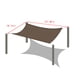 thumbnail image 3 of Vela rectangular con sombra solar para patio y piscina - Tela HDPE bloqueadora de UV al 95% - Toldo exterior color café, 3 of 5