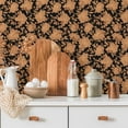 thumbnail image 3 of Tempaper  Silhouette Peel and Stick Wallpaper Black/Metallic Brushed Copper - 28 sq. ft., 3 of 5