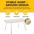 thumbnail image 4 of Beige Wood Grain Table Cloths for 8 Foot Rectangle Tables, Rustic Retro Wooden Plank Farmhouse Patio Waterproof Elastic Fitted Tablecloths, Washable Rectangular Table Cover for Camping, 4 of 8