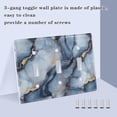 thumbnail image 3 of Yayeee Toggle Light Switch Wall Plate 2-Gang 4.56"x4.48" Decorative Outlet Cover, Abstract Marble Pattern, 3 of 7