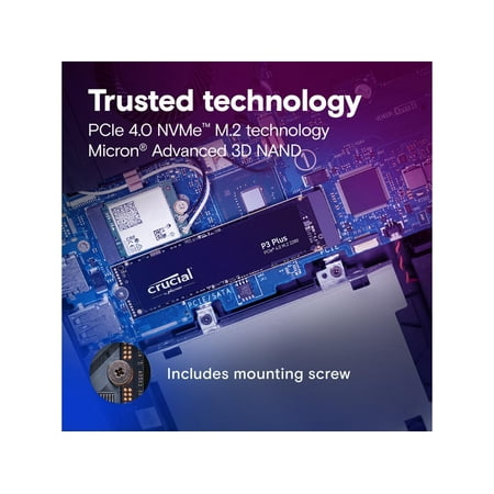 Crucial - P3 Plus 4TB Internal SSD PCIe Gen 4 x4  NVMe