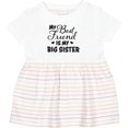 thumbnail image 3 of Inktastic My Best Friend is My Big Sister with Hearts Girls Baby Dress, 3 of 5