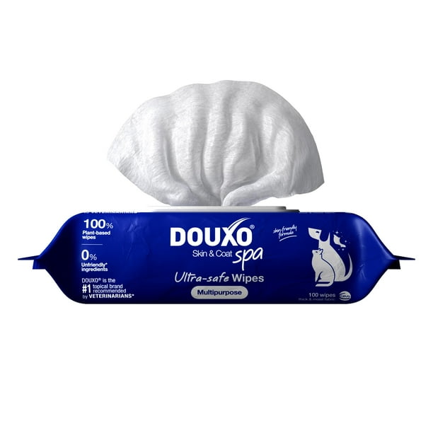 Toallitas Douxo Skin & Coat SPA Ultra-Safe para perros y gatos