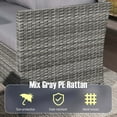 thumbnail image 6 of Costway 7 PCS Patio Dining Furniture Set PE Rattan Sectional Sofa Set with Soft Cushions Gray, 6 of 11