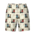 thumbnail image 4 of Lsque Mens Swim Trunks Retro Steampunk Vehicle Pattern - Bathing Suit Compression Liner - Beach Swim Shorts Swimwear - (S-3XL) - Stretch Quick Dry -X-Large, 4 of 9