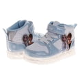 thumbnail image 6 of Disney Frozen Girls Anna & Elsa Light-Up High-Top Sneakers with Hook and Loop Closure (Toddler), Blue, Size: 11, 6 of 7