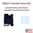 thumbnail image 3 of Crutcheze Cane Handle Pad – Padded Grip Cover for T-Handle Canes – Soft, Cushioned, Washable, Anti-Slip – Fits Most Standard Canes – Black – Mobility Comfort Accessory, 3 of 9