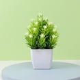 thumbnail image 4 of DefiDgd Colorful Mini Faux Potted Plants with Small Vase Home Decoration,Fake Greenery UV Resistant for Office Bathroom Desk Table and Balcony Farmhouse Indoor Decor(Green), 4 of 6