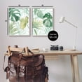 thumbnail image 3 of Layered Lush Green Plant Leaves Botanical & Floral Graphic Art Gray Framed Art Print Wall Art, Set of 2, 3 of 8