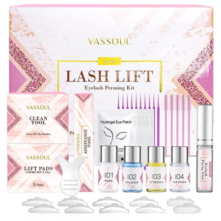 Vassoul Lash Perming Lift Kit, Glue Eyelash Perm Kit, Professional Lash Lifting