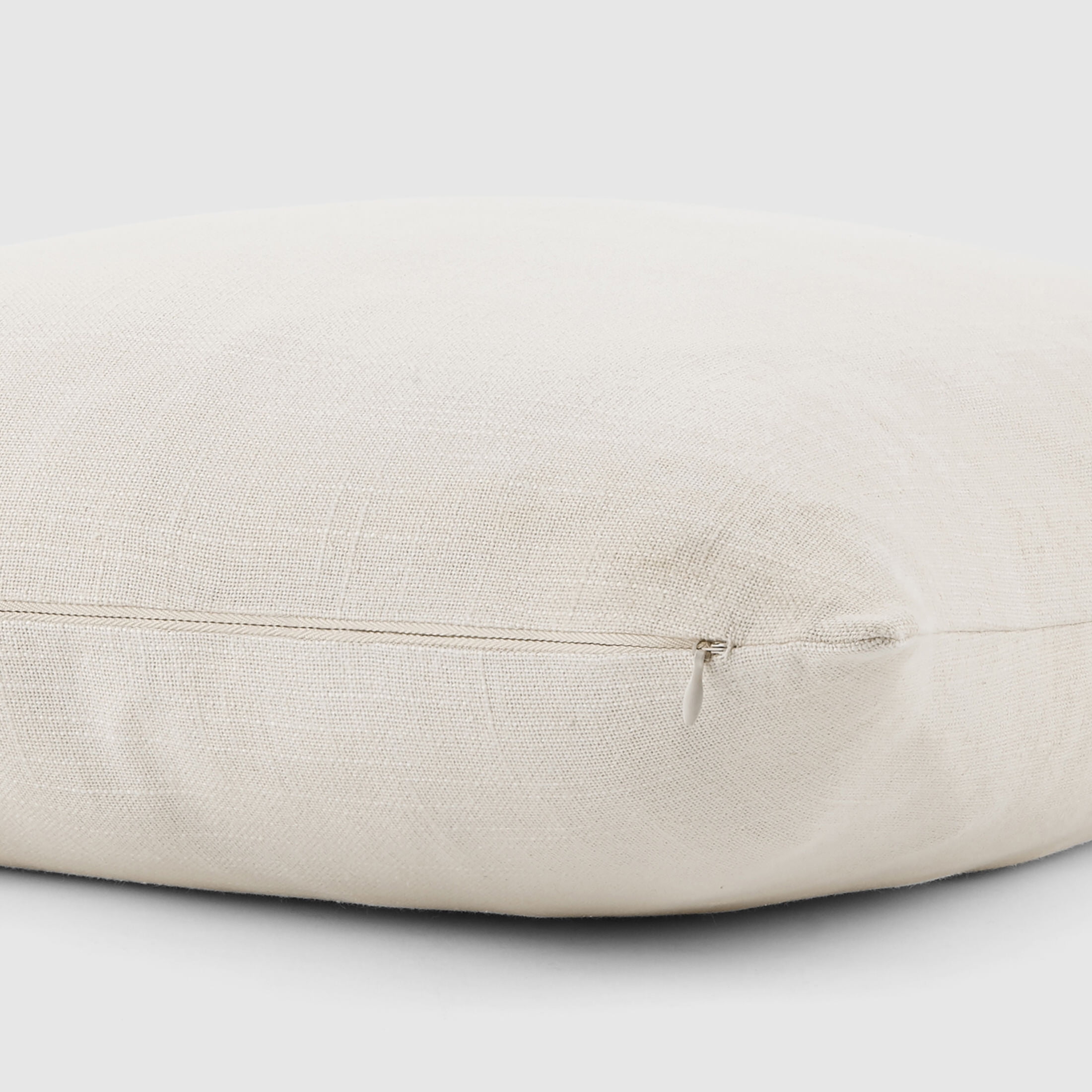 Stone Washed Throw Pillows in Distressed Cotton Solid Natural by Comfort Canopy